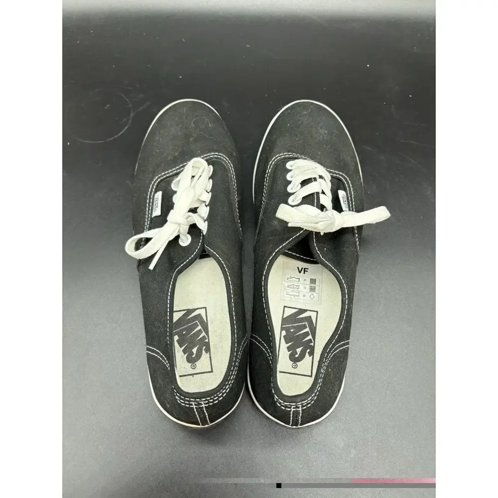 Vans Black Casual Thin Sole Shoes Sneakers Size M 7 W 8.5